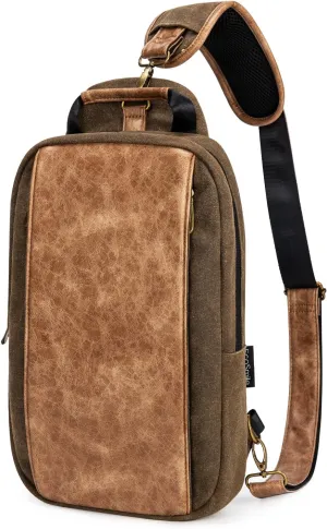 Canvas Messenger Bag Sling Bag Crossbody Shoulder Bag for Men Women Travel Work Satchel Bags