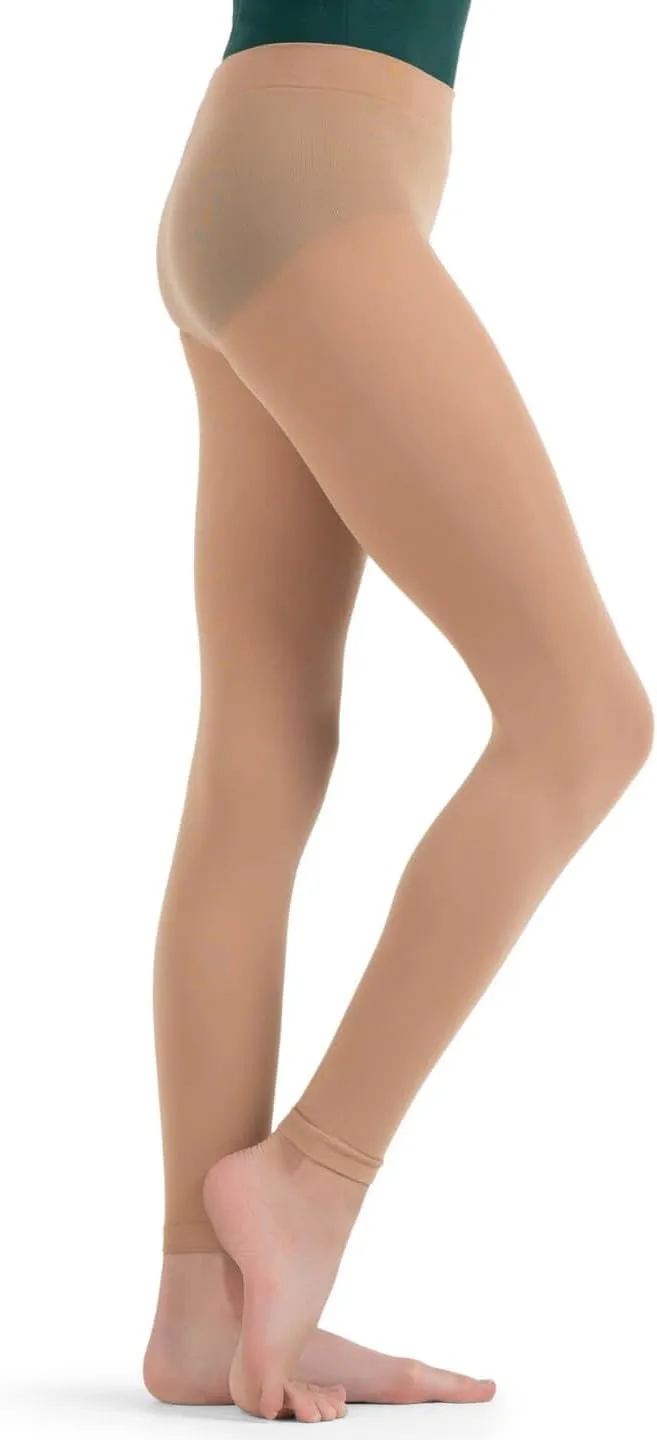 Capezio girls Footless Tight W Self Knit Waist Band - Girls