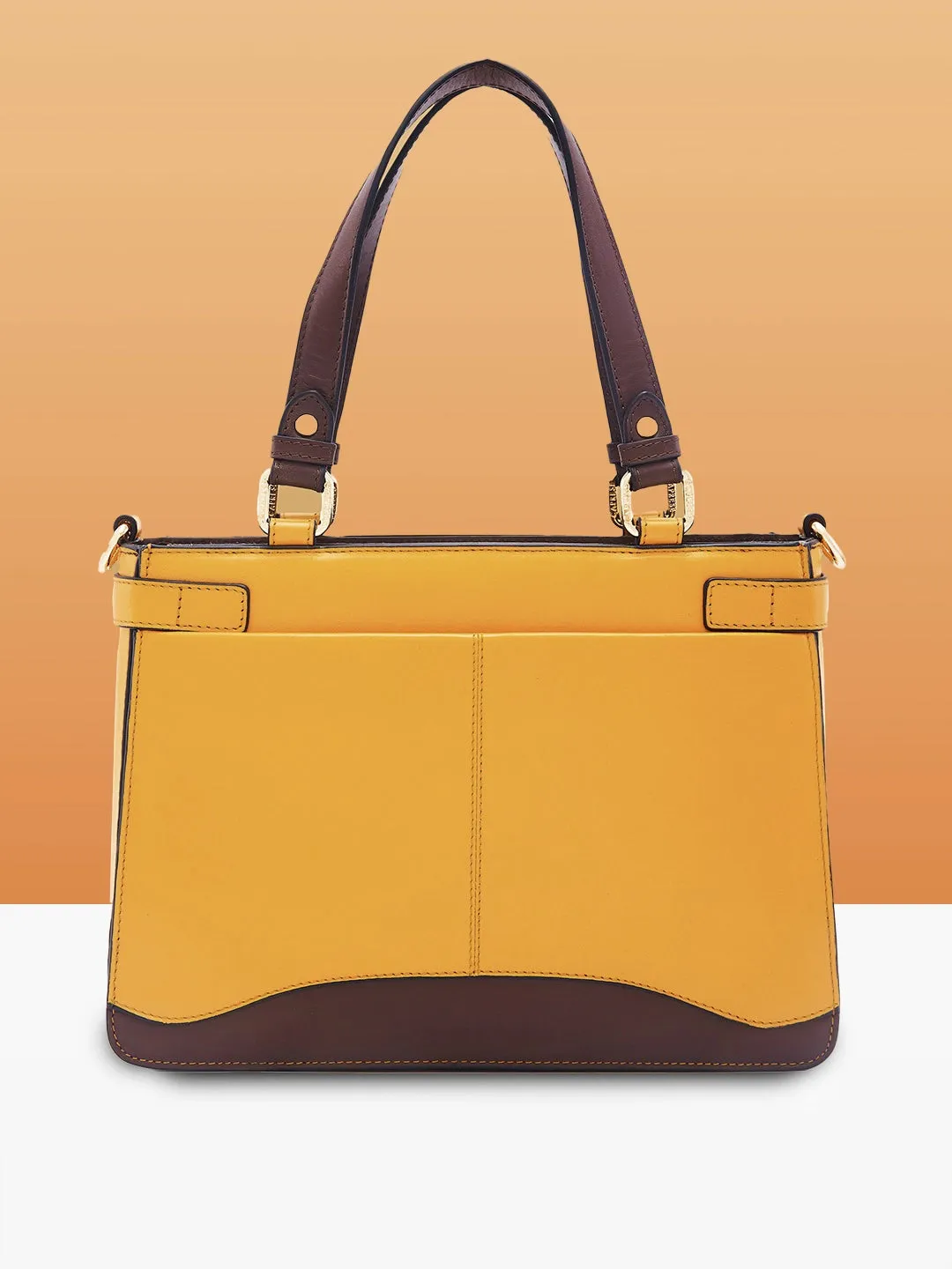 Caprese Minimal Formal Medium Yellow Satchel Bag