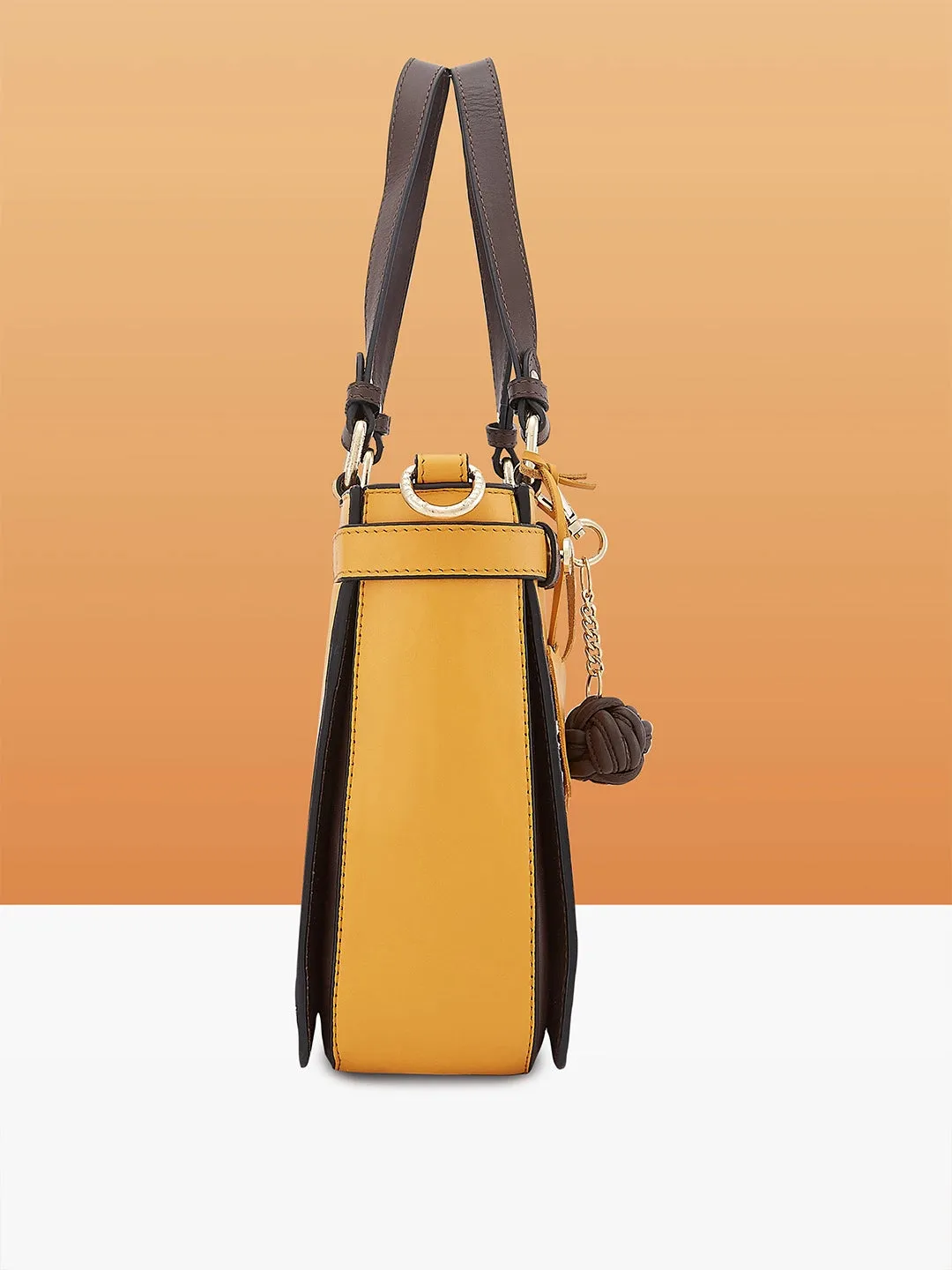 Caprese Minimal Formal Medium Yellow Satchel Bag