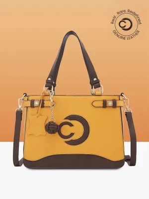 Caprese Minimal Formal Medium Yellow Satchel Bag