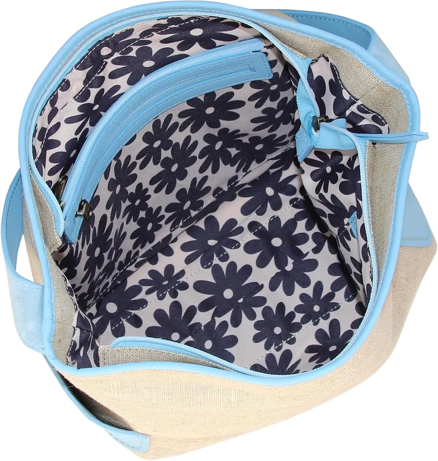Caprice Linen/Leather Hobo