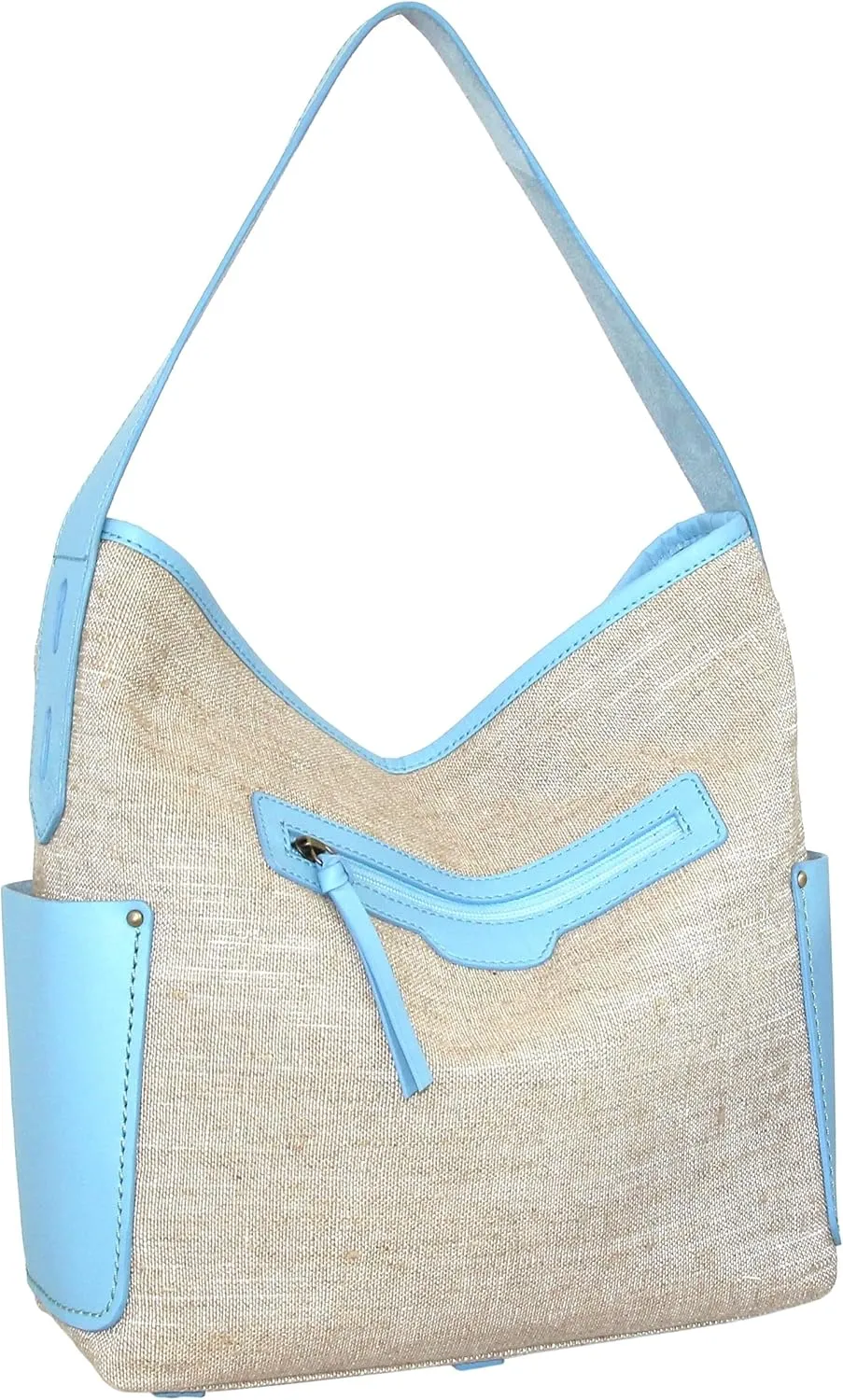 Caprice Linen/Leather Hobo
