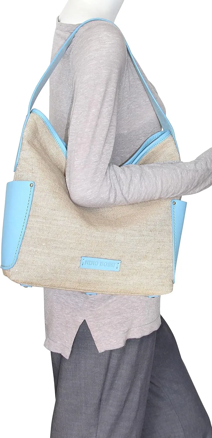 Caprice Linen/Leather Hobo