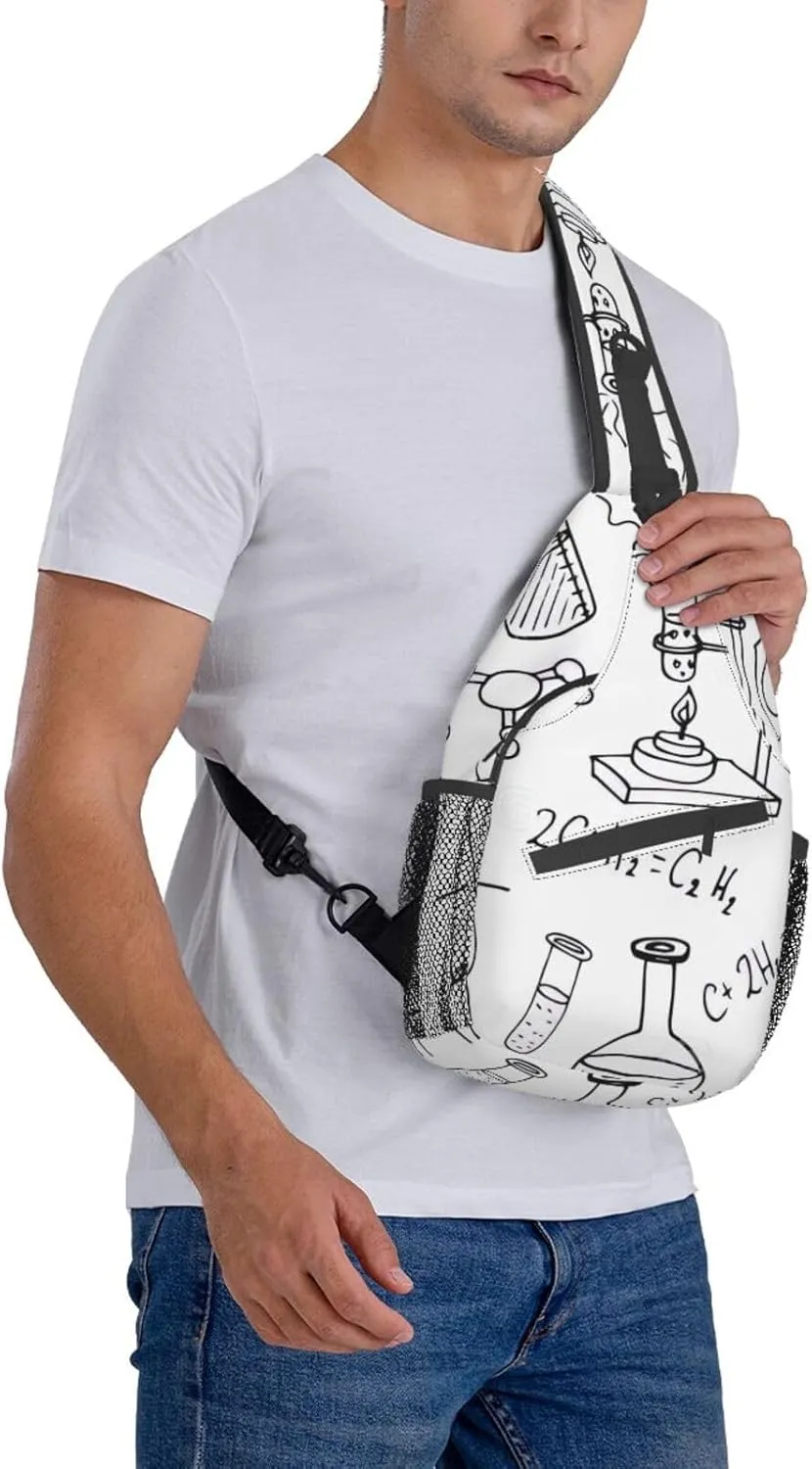Carttoon Cat Crossbody Bag Chest Shoulder Bag Small Casual Backpack Suitable For Women Men Hiking