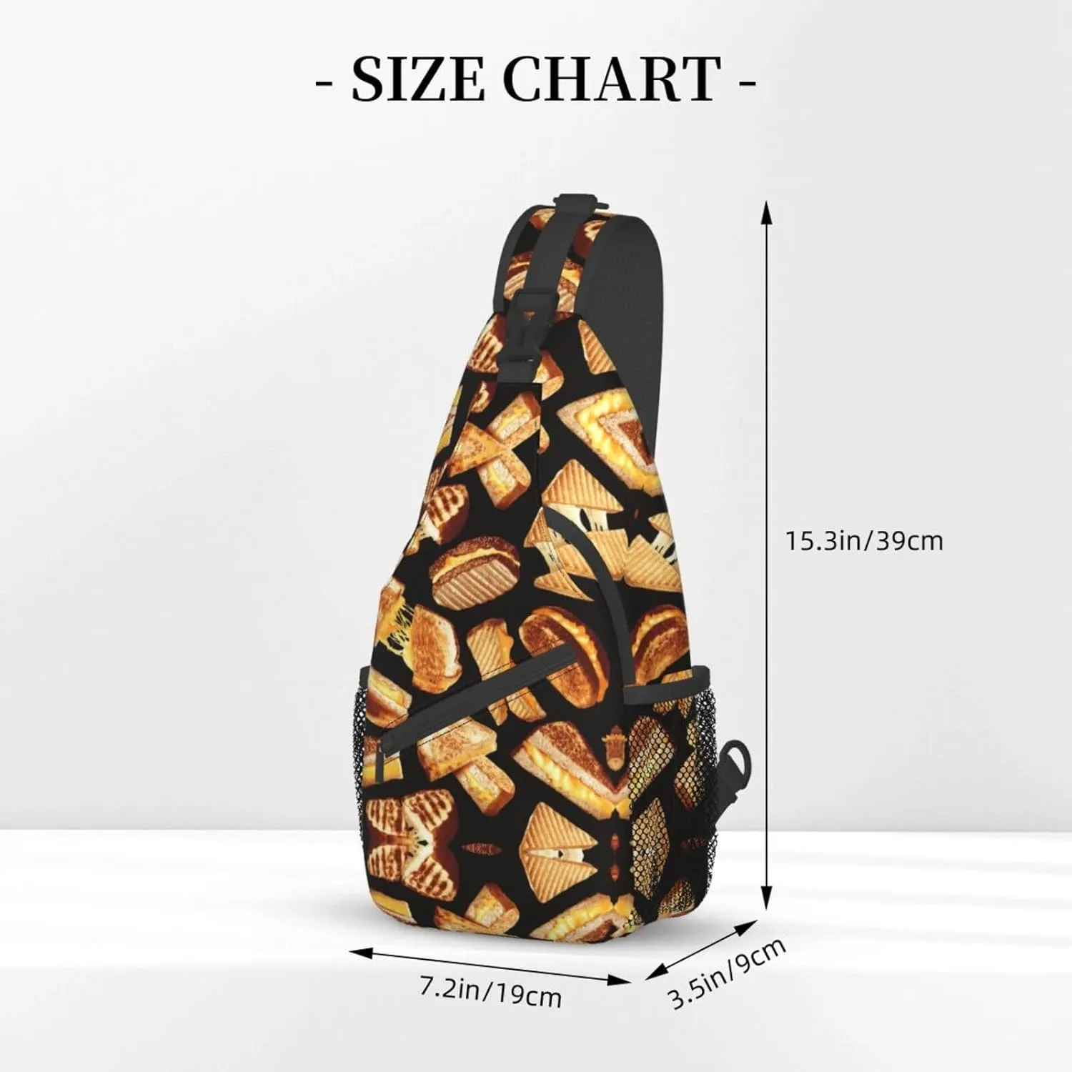 Carttoon Cat Crossbody Bag Chest Shoulder Bag Small Casual Backpack Suitable For Women Men Hiking