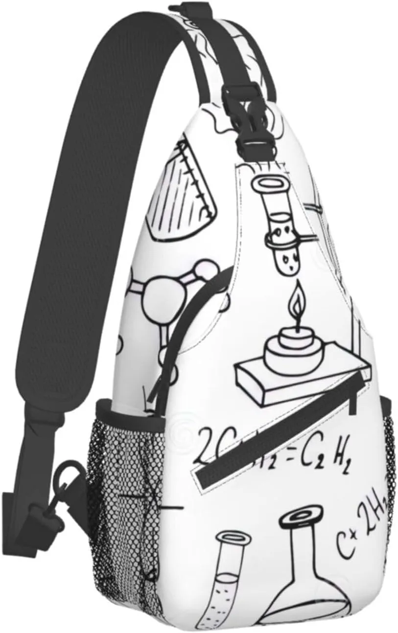 Carttoon Cat Crossbody Bag Chest Shoulder Bag Small Casual Backpack Suitable For Women Men Hiking
