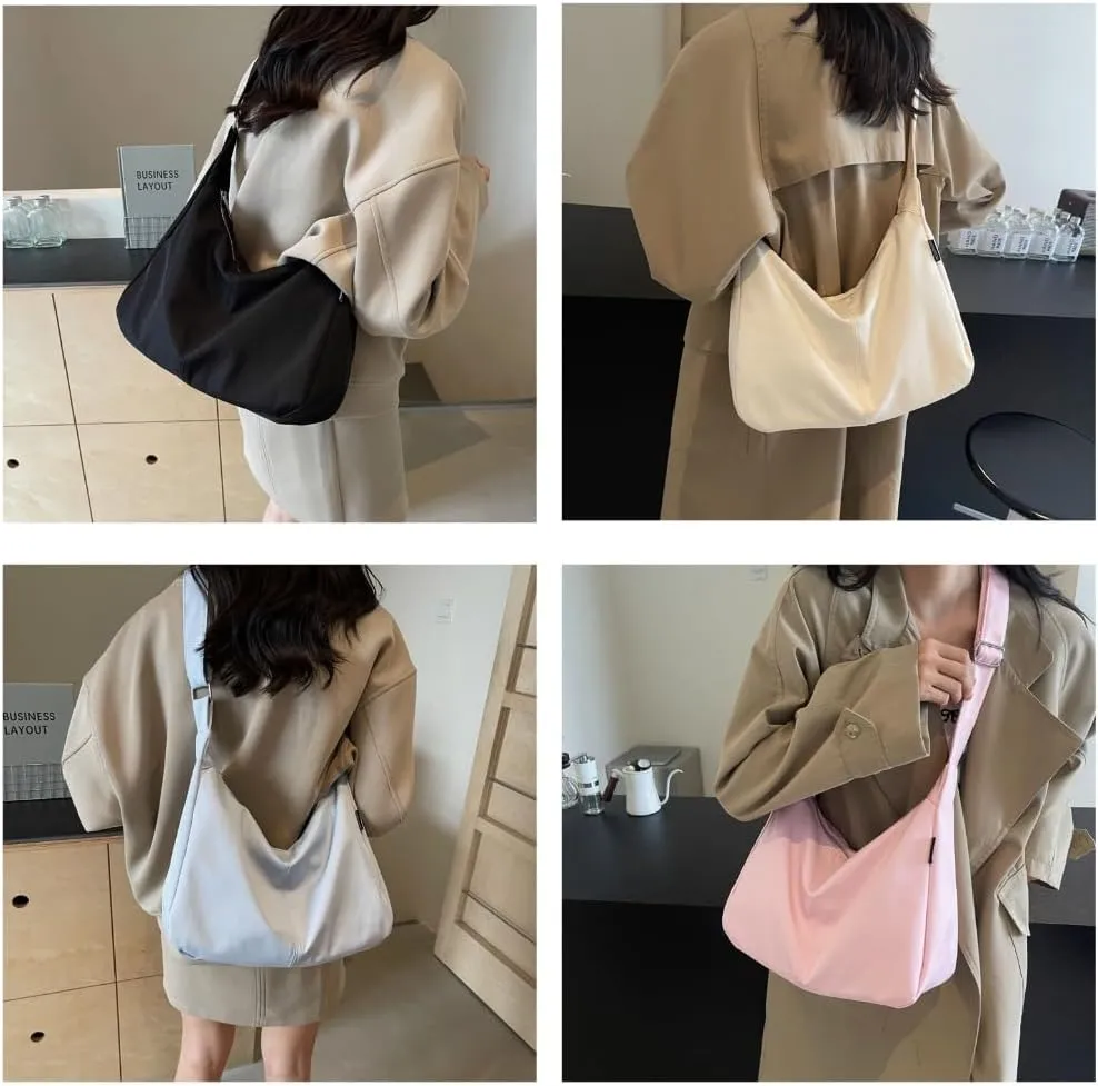 Casual Large Capacity Dumpling Purse Crossbody Purse Fashion Shoulder Bags for Men and Women School and Work Bag
