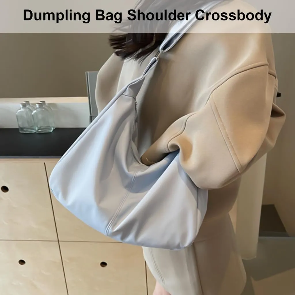 Casual Large Capacity Dumpling Purse Crossbody Purse Fashion Shoulder Bags for Men and Women School and Work Bag