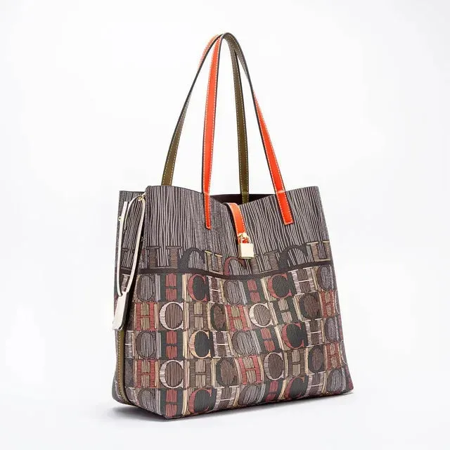 CH Ladies Handbag Large 2024 New Multifunctional Fashion Design Classic Retro Capacity Shoulder Bag Ladies Handbag Luxury Brand