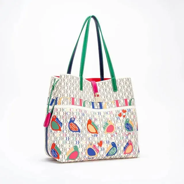 CH Ladies Handbag Large 2024 New Multifunctional Fashion Design Classic Retro Capacity Shoulder Bag Ladies Handbag Luxury Brand