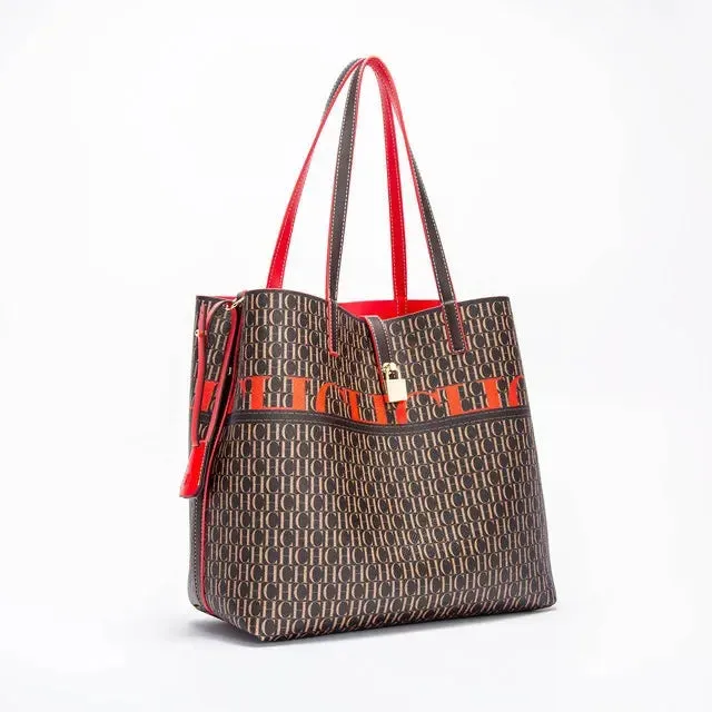 CH Ladies Handbag Large 2024 New Multifunctional Fashion Design Classic Retro Capacity Shoulder Bag Ladies Handbag Luxury Brand