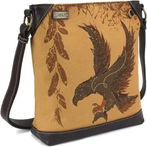 CHALA Canvas Crossbody Women Mid-Size Crossbody Shoulder Purse with Adjustable Strap