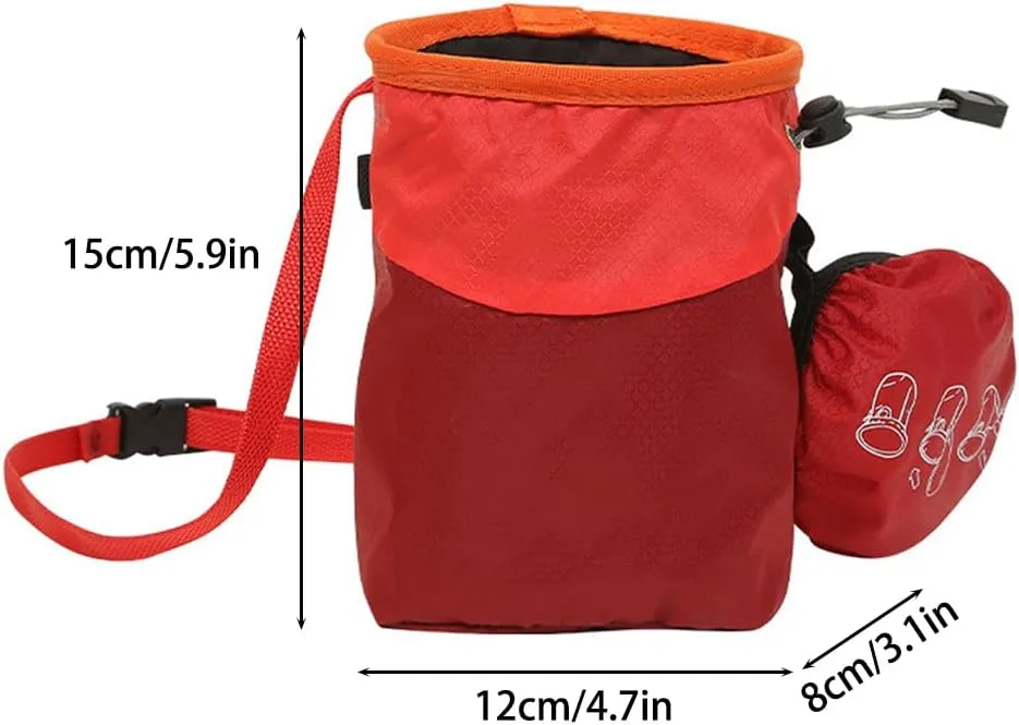 Chalk Bag for Rock Climbing, Bouldering Chalk Bucket with Cover & Adjustable Belt for Rock Climbing Gym Weightlifting Bouldering