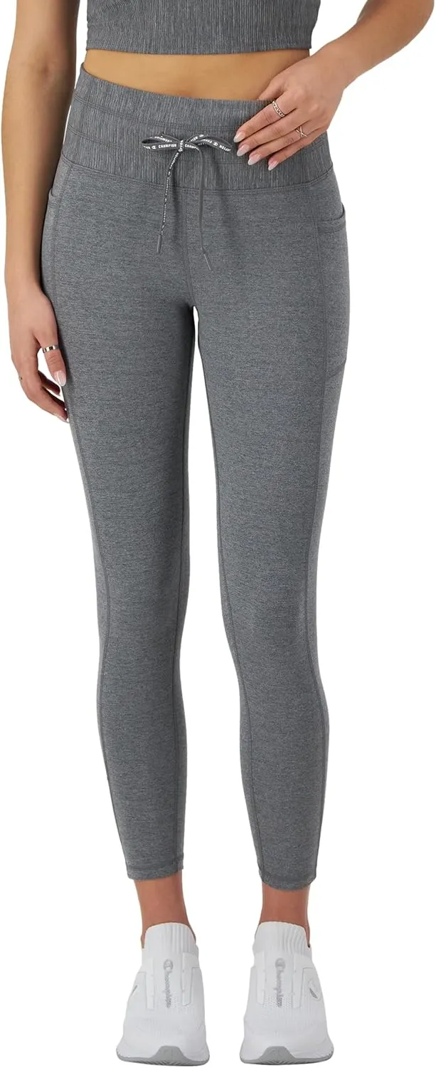 Champion Women's Soft Touch Moisture Wicking Drawcord 25" Leggings