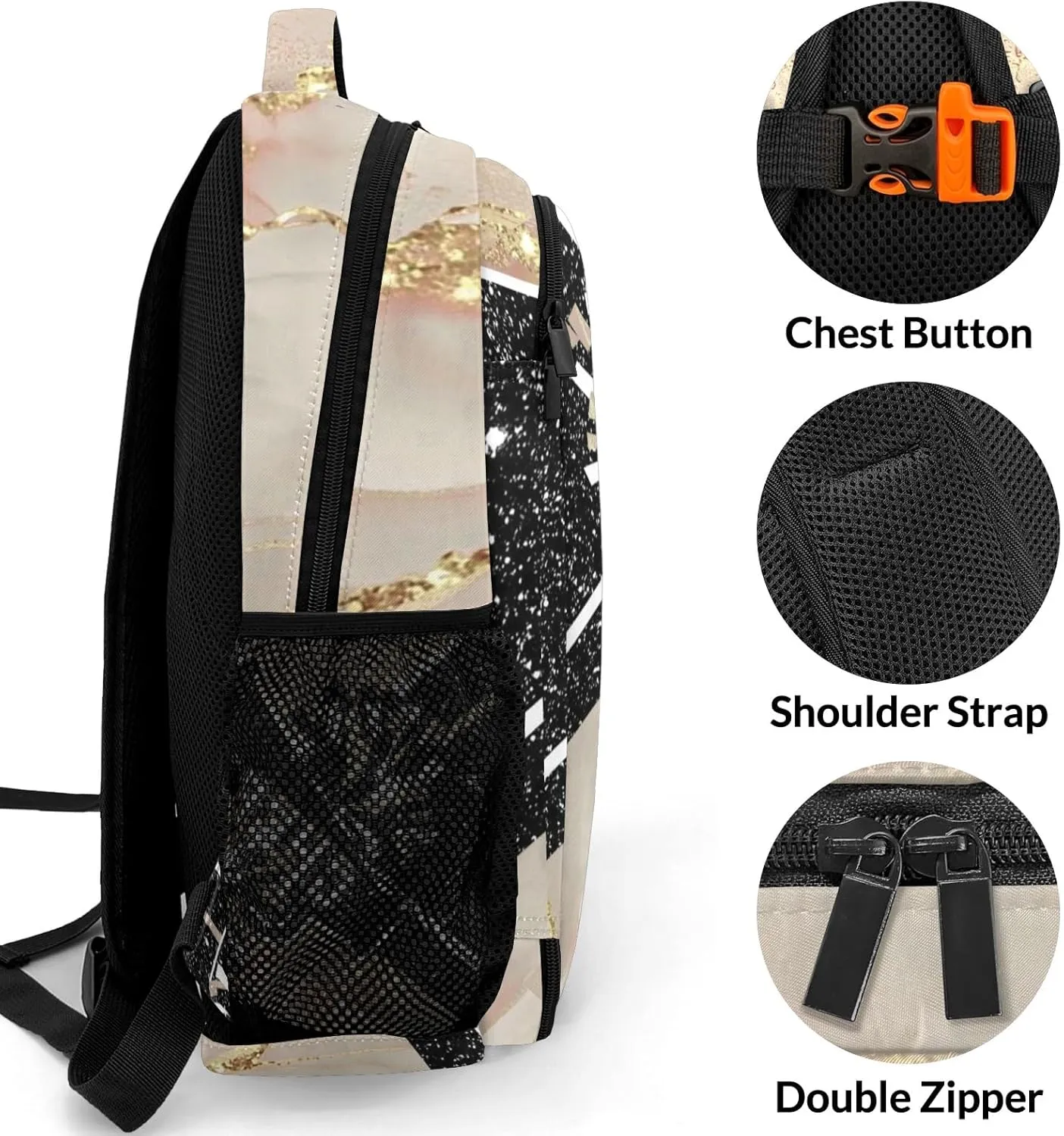 Cheer Cheerleader Backpack Cheerleading Bags Custom Name Book Bag for Cheer Team Coaches Gift (Khaki)