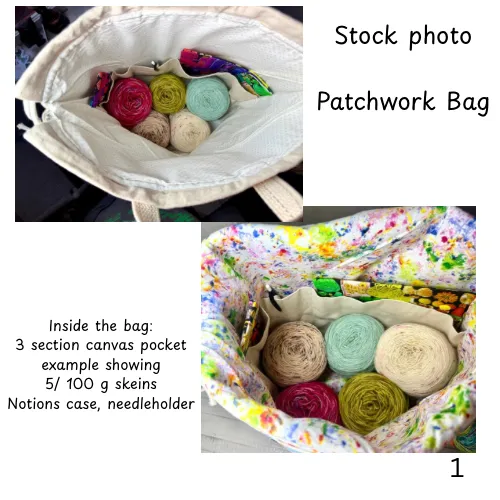 Cherry Blossom Patchwork Project Bag-a10