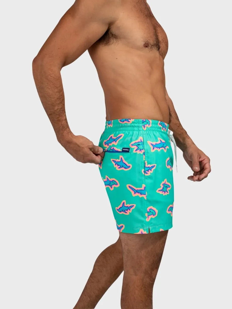 Chubbies Mens Swim Trunks – Mens Swim Shorts with 4-Way Stretch, 5.5” Beach Shorts with Elastic Waist, Drawstring,Mesh Lining