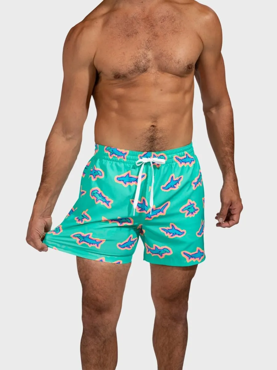 Chubbies Mens Swim Trunks – Mens Swim Shorts with 4-Way Stretch, 5.5” Beach Shorts with Elastic Waist, Drawstring,Mesh Lining