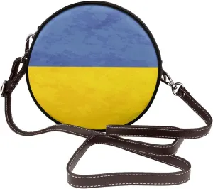Circle Crossbody Bag for Women Circle Purse with Zipper Adjustable Shoulder Straps