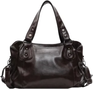 City Bowling Bags Trendy Y2k Streetwear Women's Leather Tote Bag Preppy Cute Purse