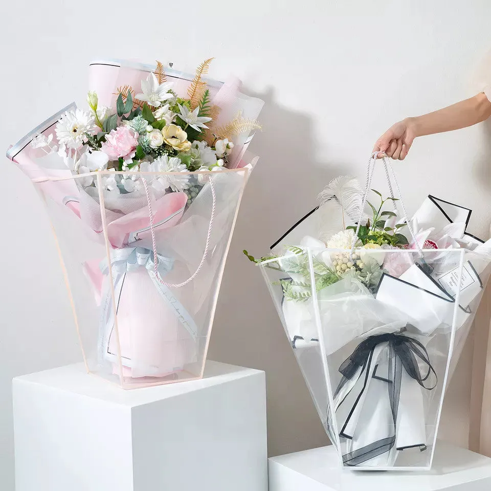 Clear PVC Trapezoid Flower Bag