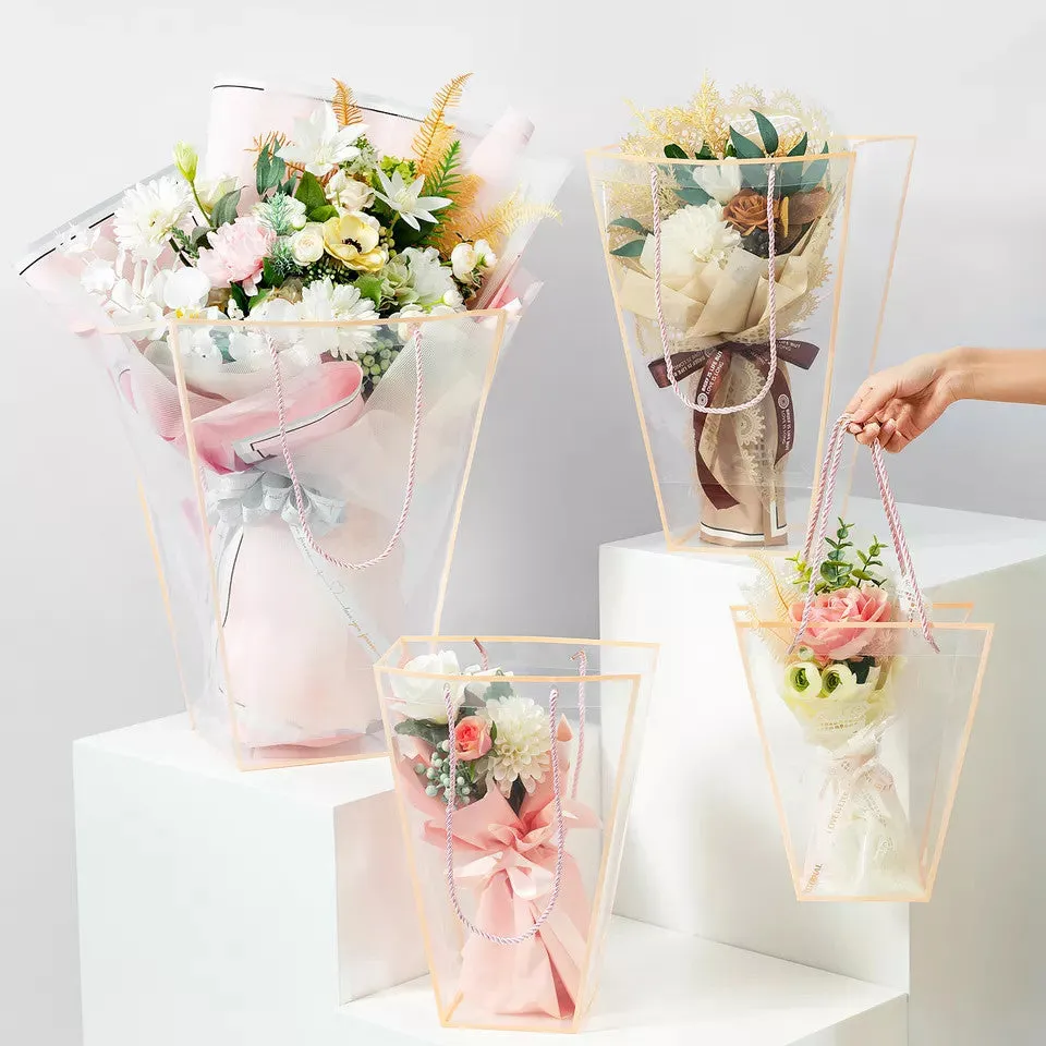 Clear PVC Trapezoid Flower Bag