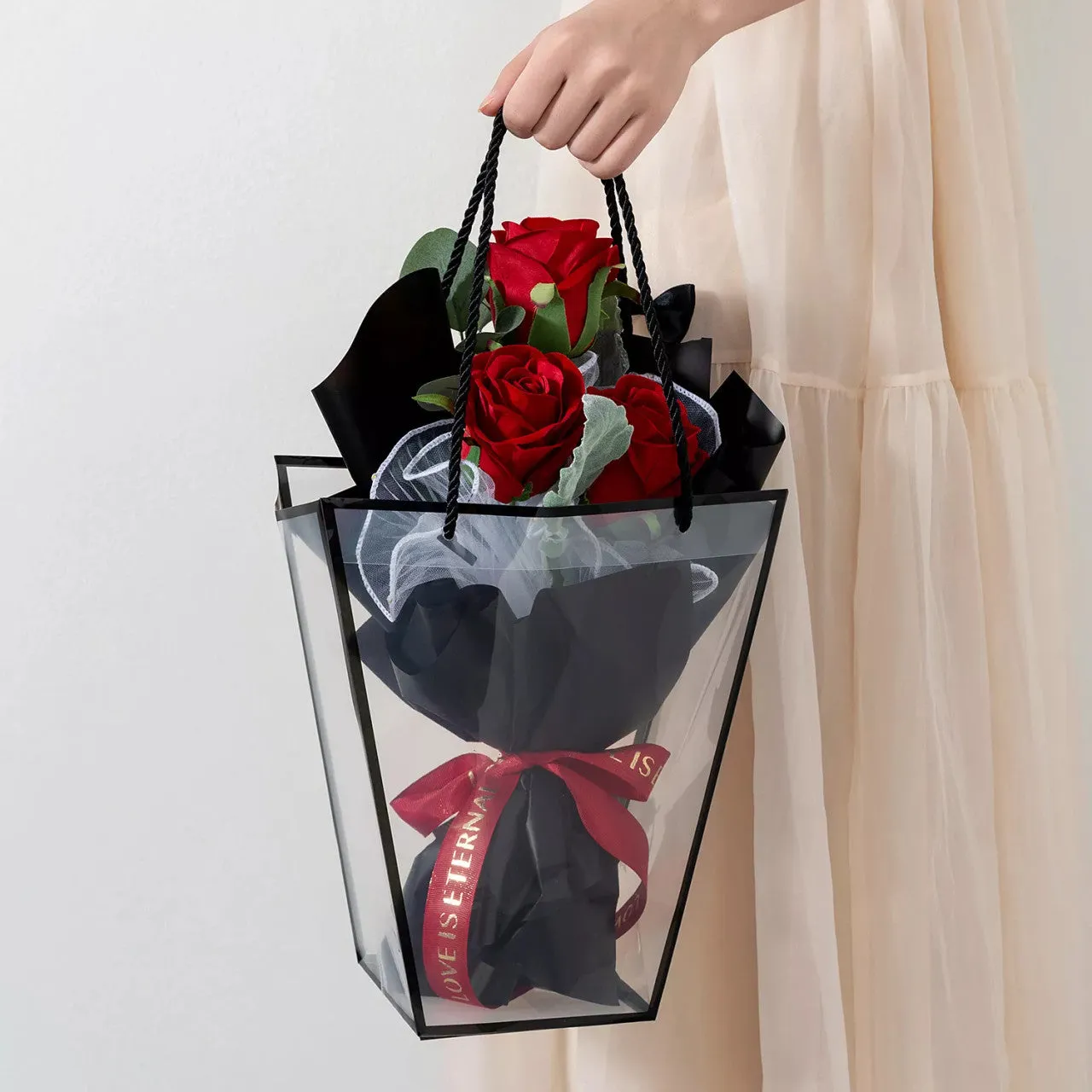 Clear PVC Trapezoid Flower Bag