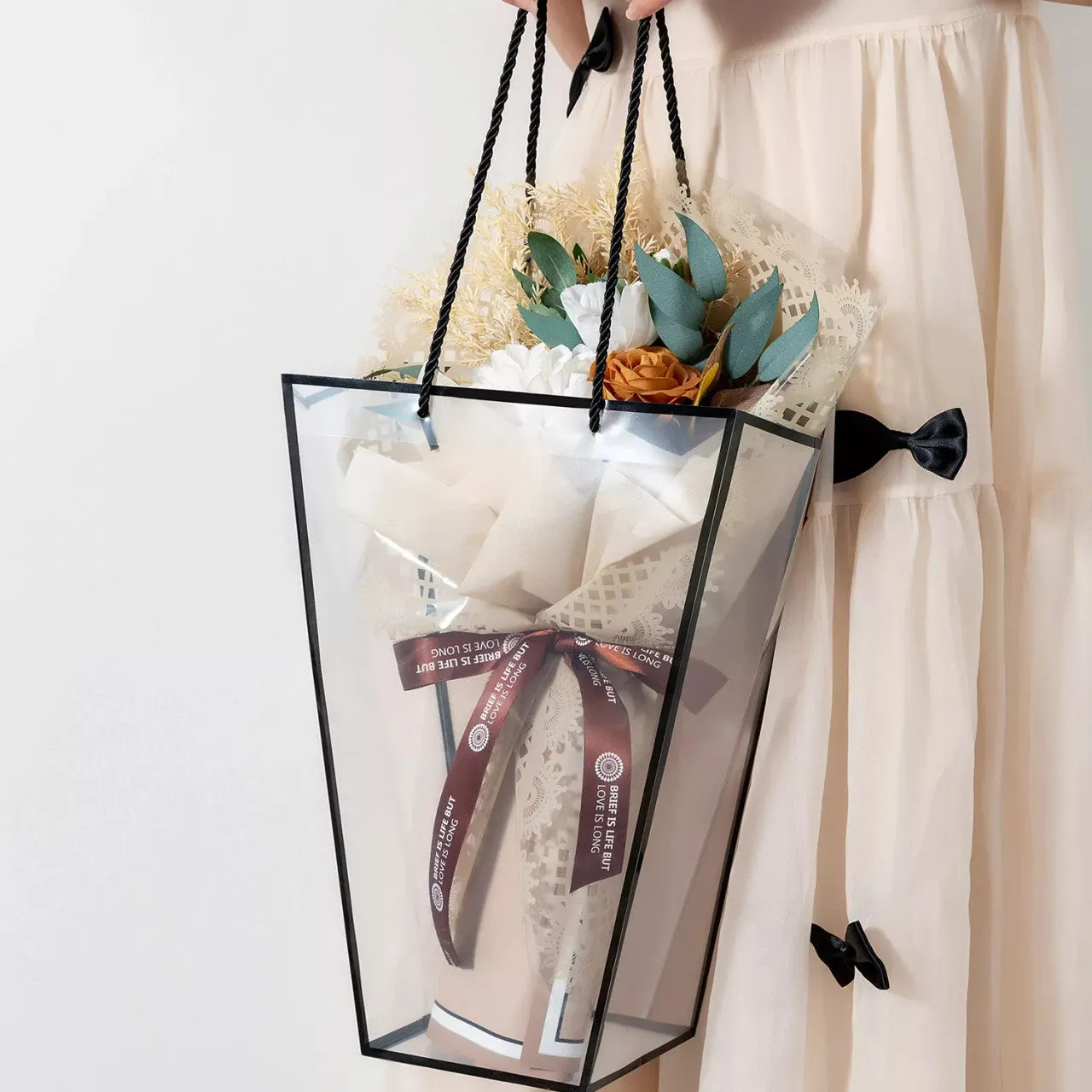 Clear PVC Trapezoid Flower Bag