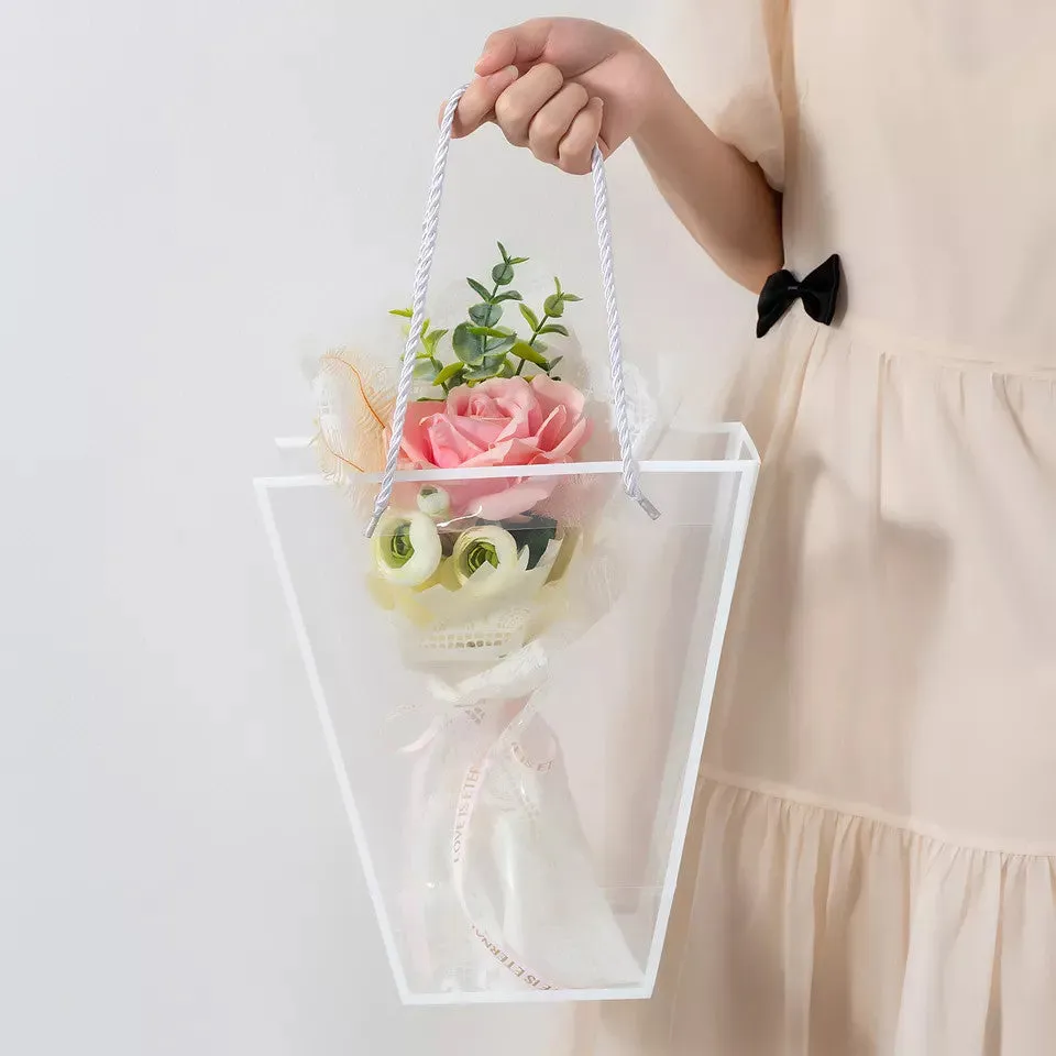 Clear PVC Trapezoid Flower Bag