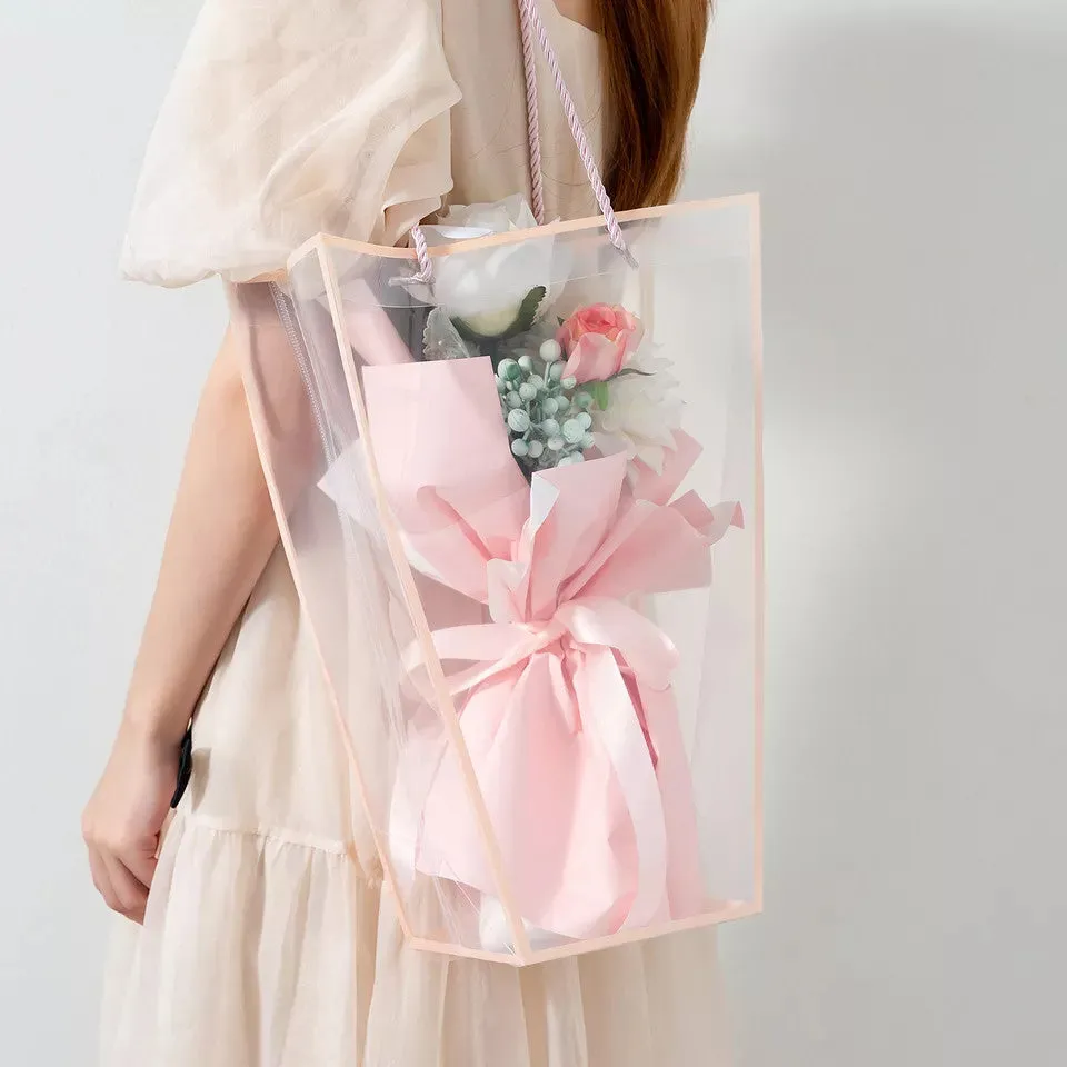 Clear PVC Trapezoid Flower Bag