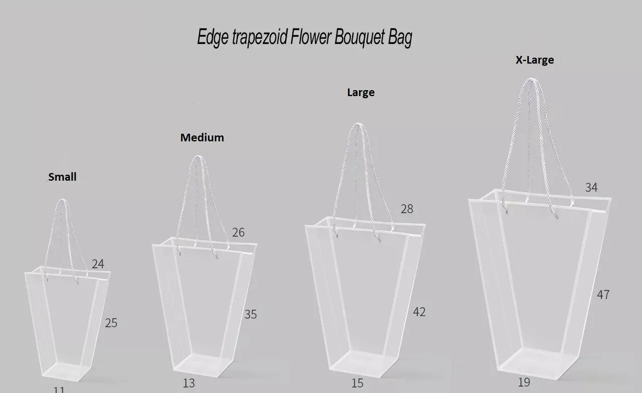Clear PVC Trapezoid Flower Bag