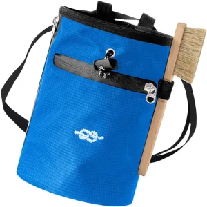 Climbing Chalk Bag with Chalk Brush Watertight Bouldering Chalk Bag Bucket Zippers Storage Pocket Drawstring Closure