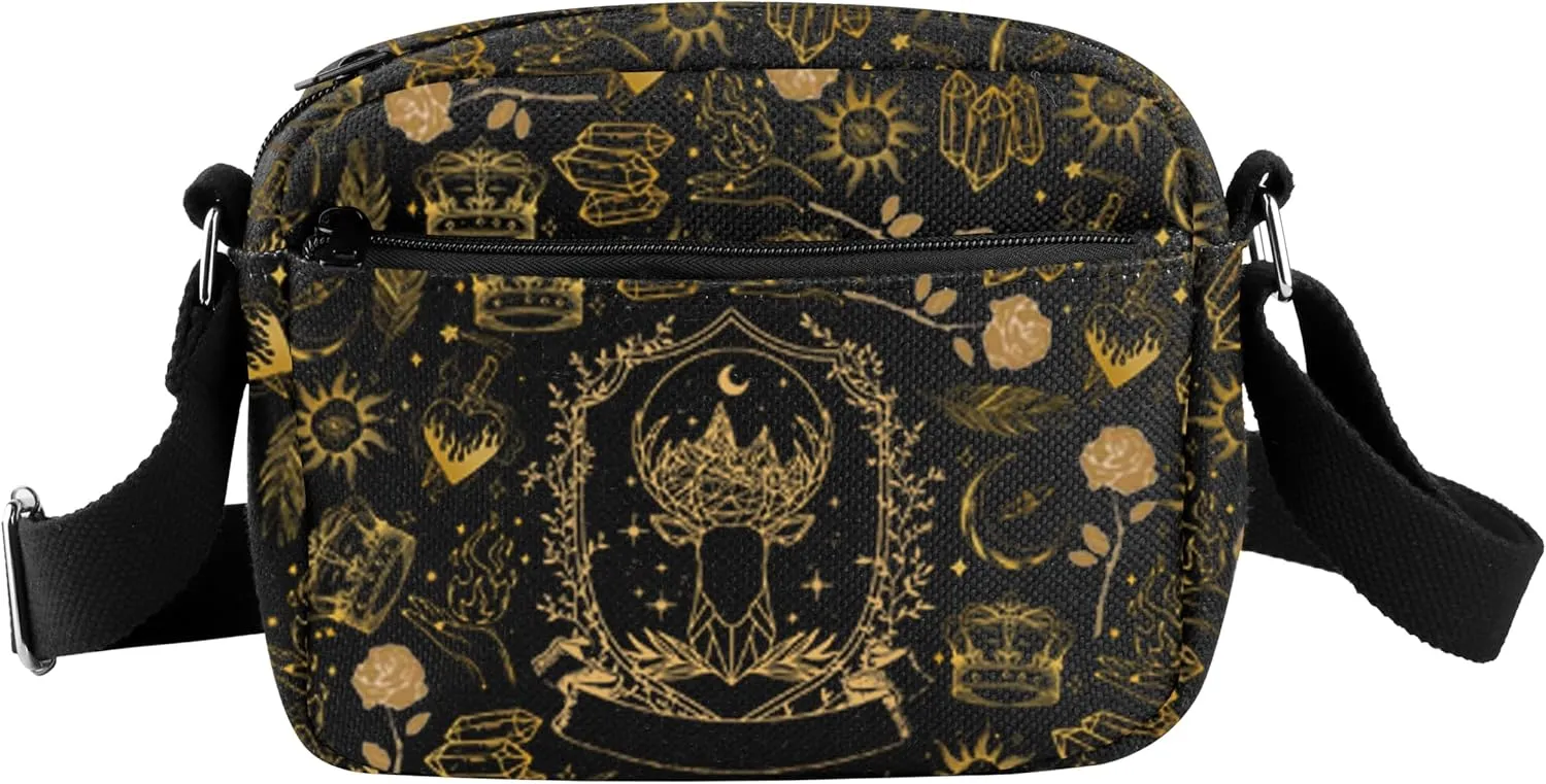 CMNIM SarahJM Merch City of Starlight Crossbody Bag Fantasy Book Purse for Book Club Gifts Bookish Merch Book Lover Handbag