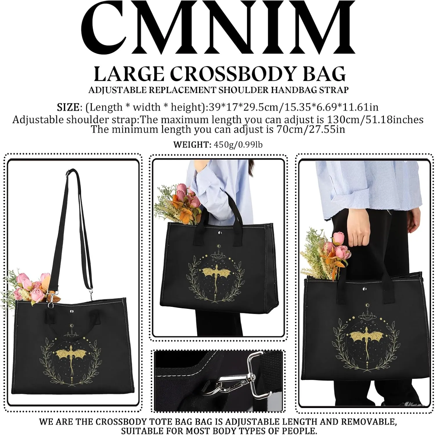 CMNIM The Empyrean Book Series Fourth Book Lover Large Tote Bag Dragon Rider Gift for Fans