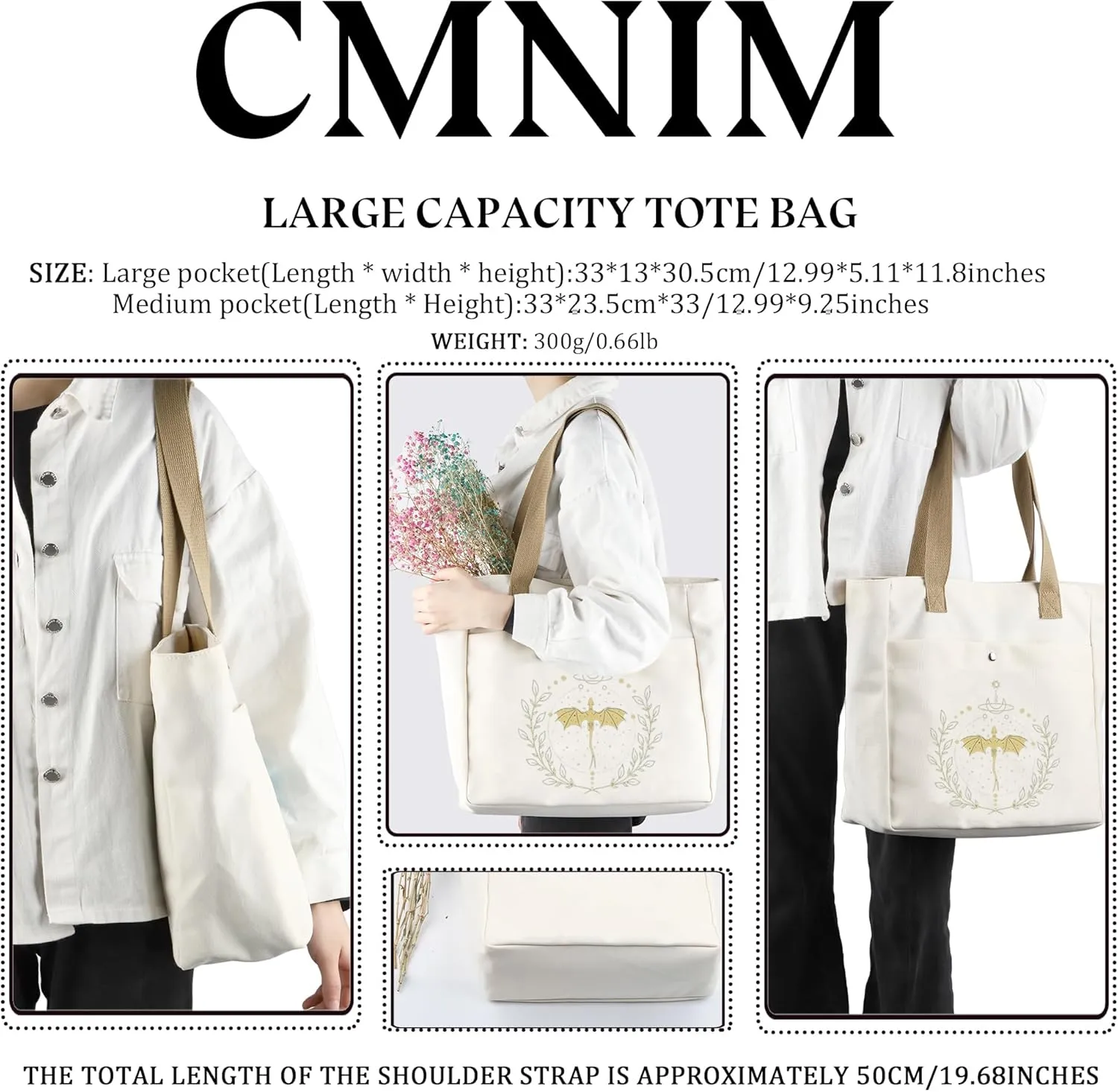 CMNIM The Empyrean Book Series Fourth Book Lover Large Tote Bag Dragon Rider Gift for Fans
