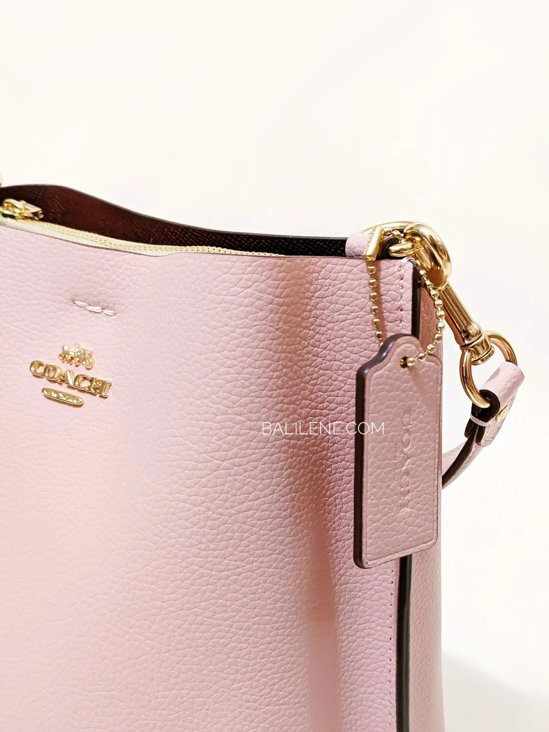 Coach Mollie Bucket 22 With Signature Canvas Interior Powder Pink/Light Khaki