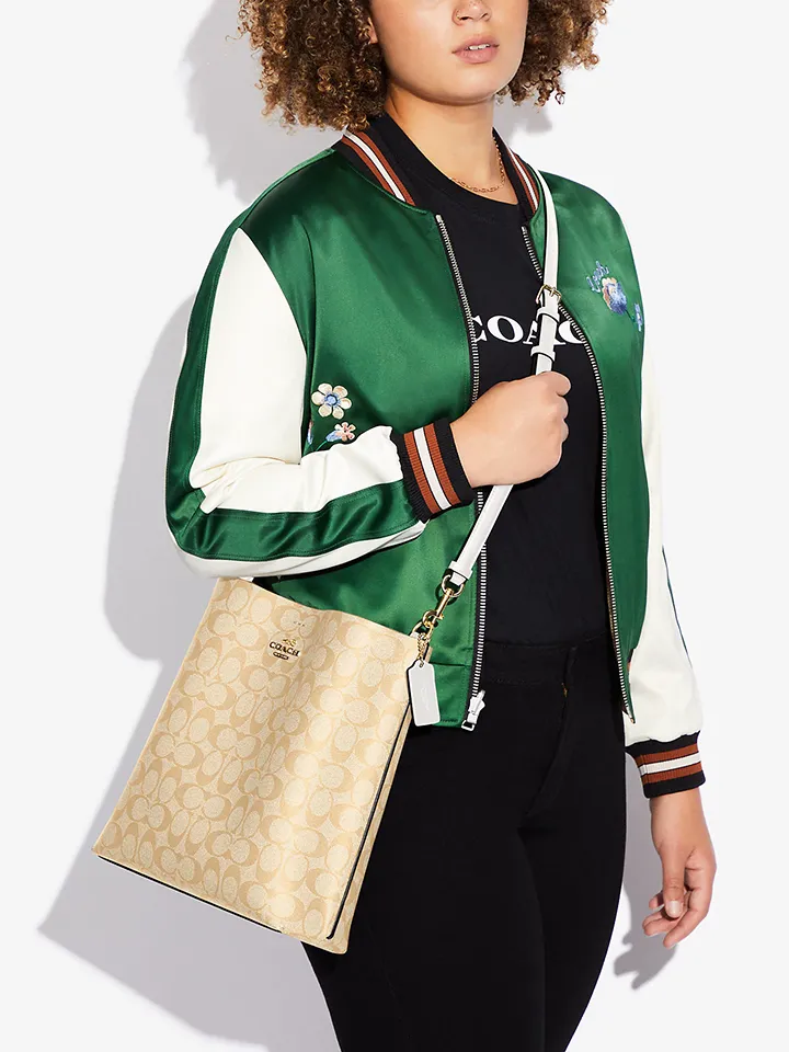 Coach Mollie Bucket Bag In Signature Canvas Light Khaki Chalk
