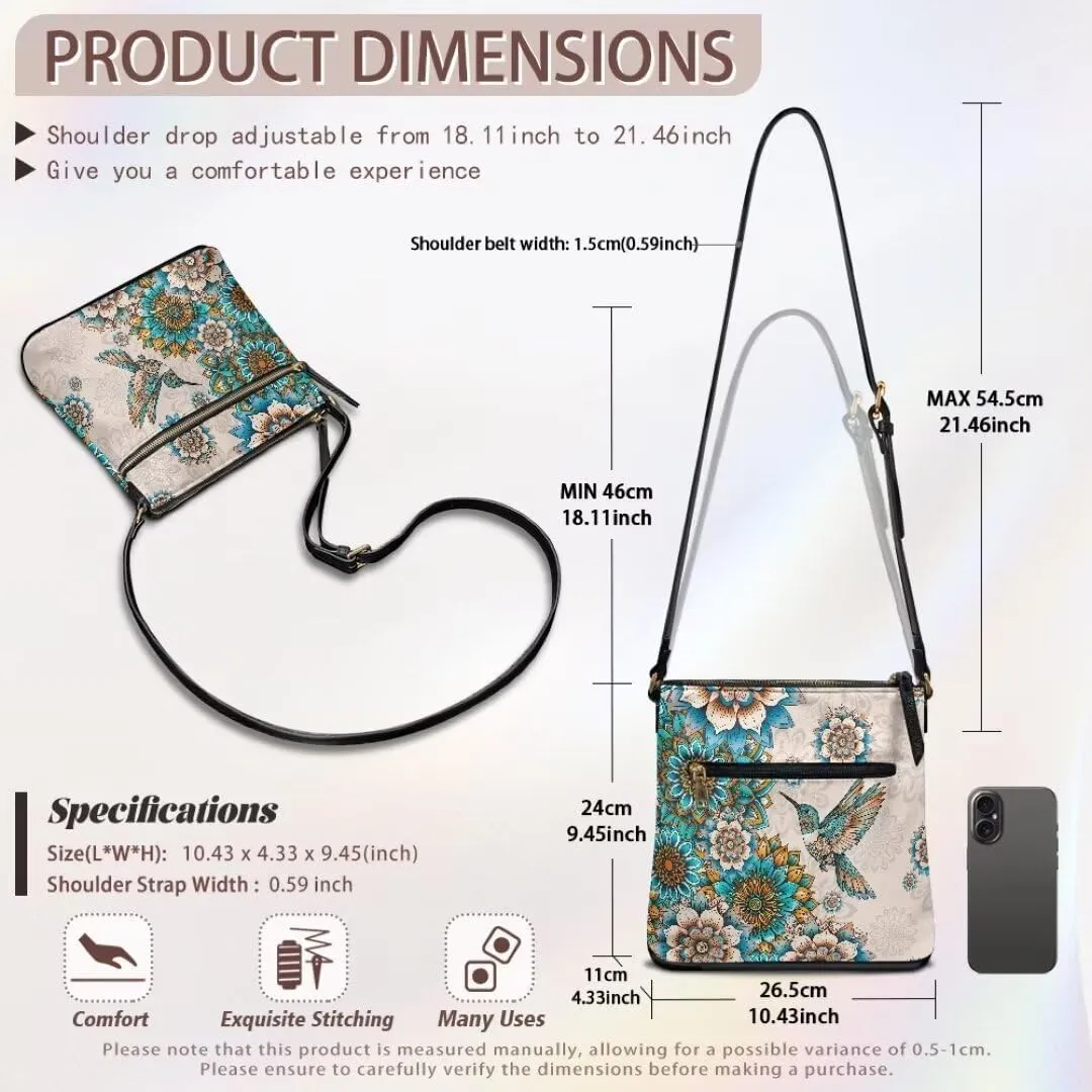 Coldinair Medium Size Shoulder Handbags Crossbody Bag for Women PU Leather Satchel Purse Shoulder Bag