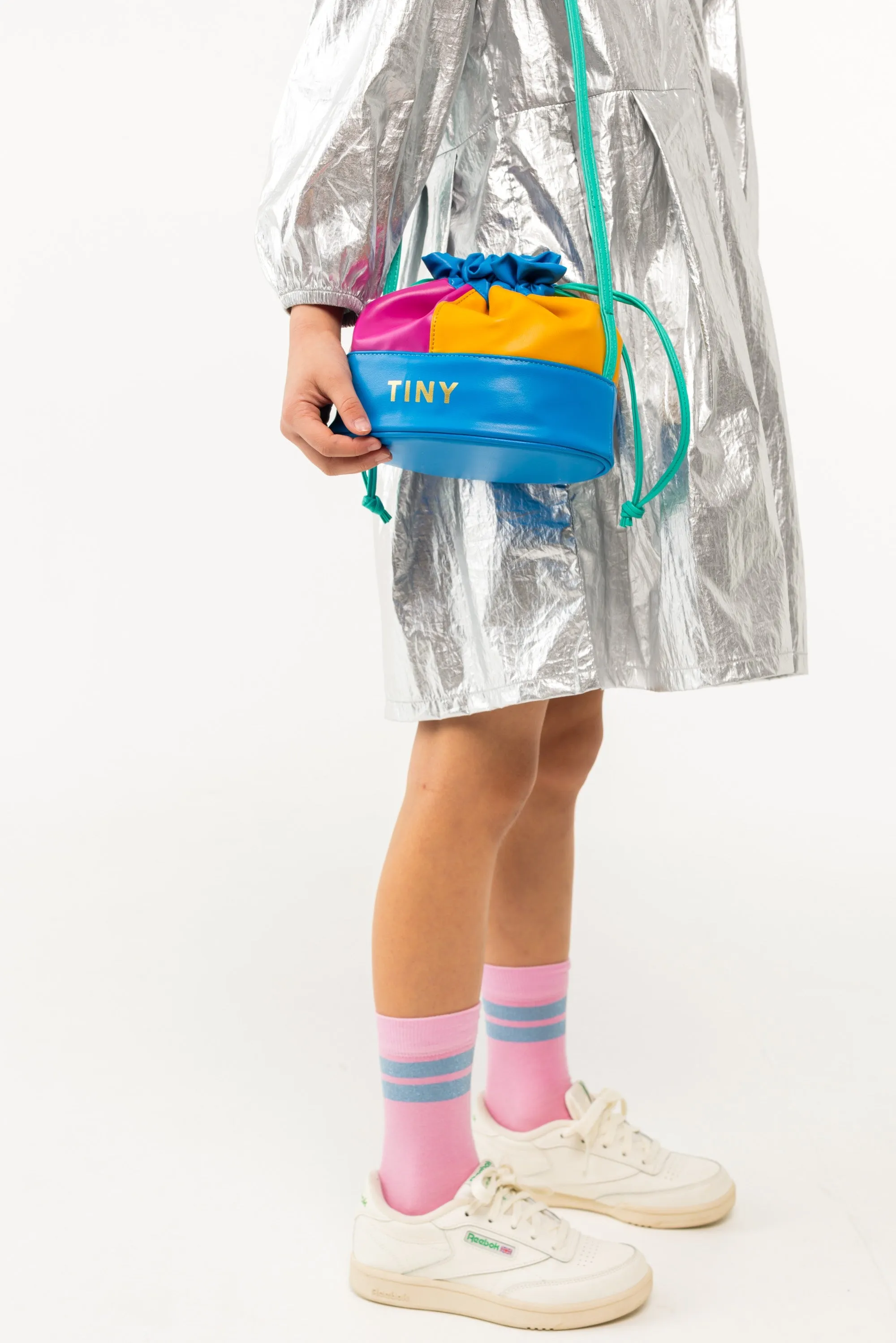 COLOR BLOCK BUCKET BAG multicolor