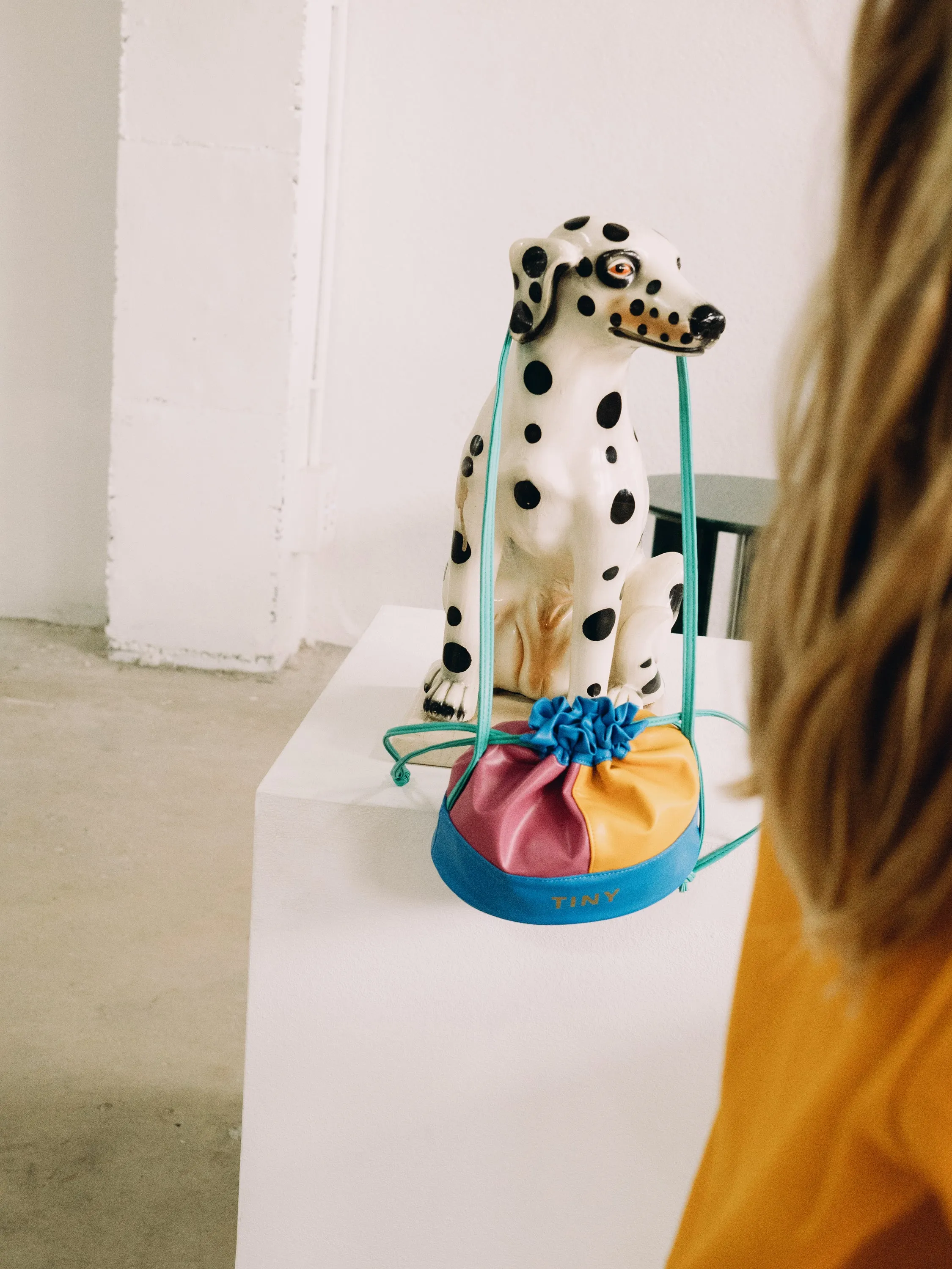 COLOR BLOCK BUCKET BAG multicolor