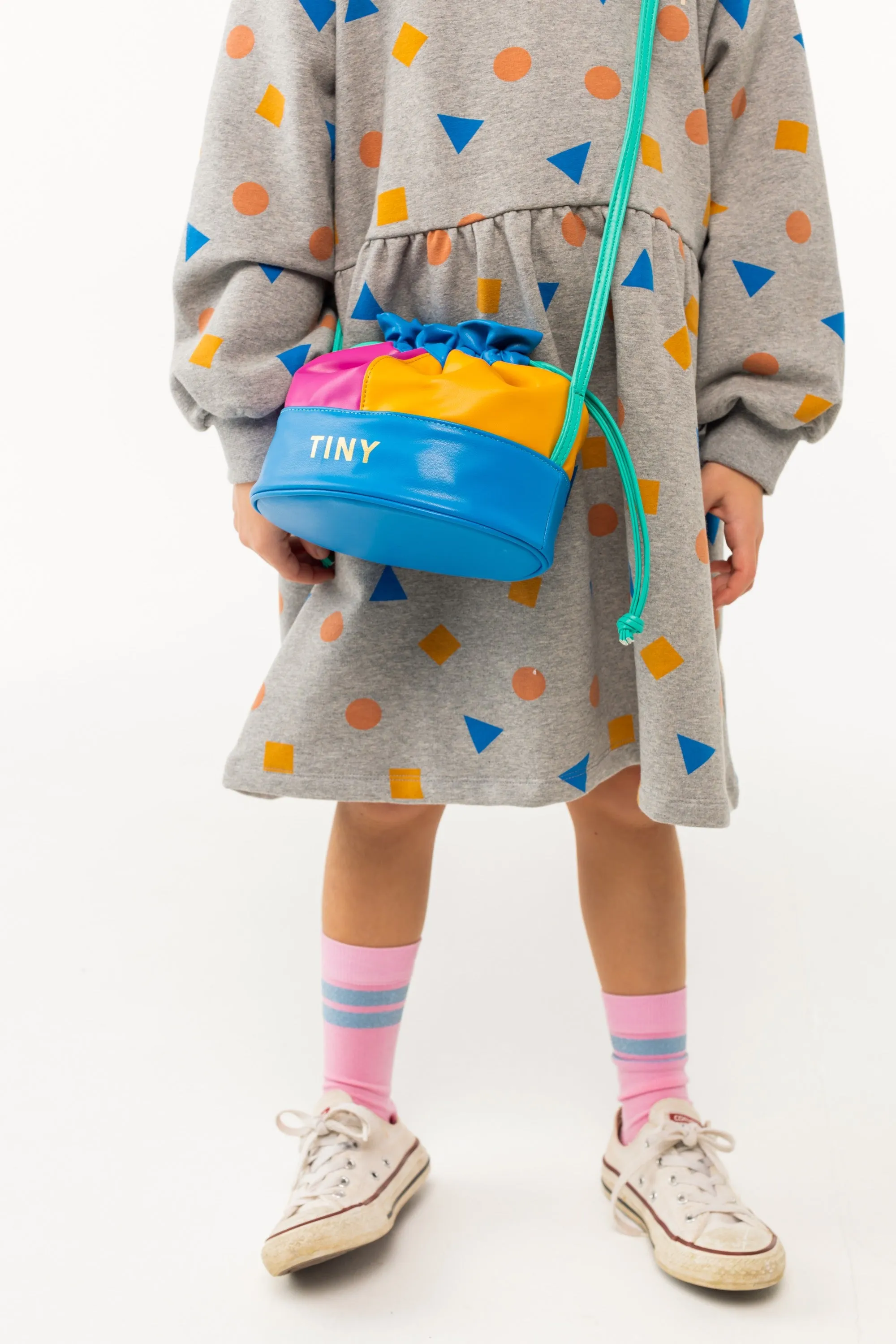 COLOR BLOCK BUCKET BAG multicolor