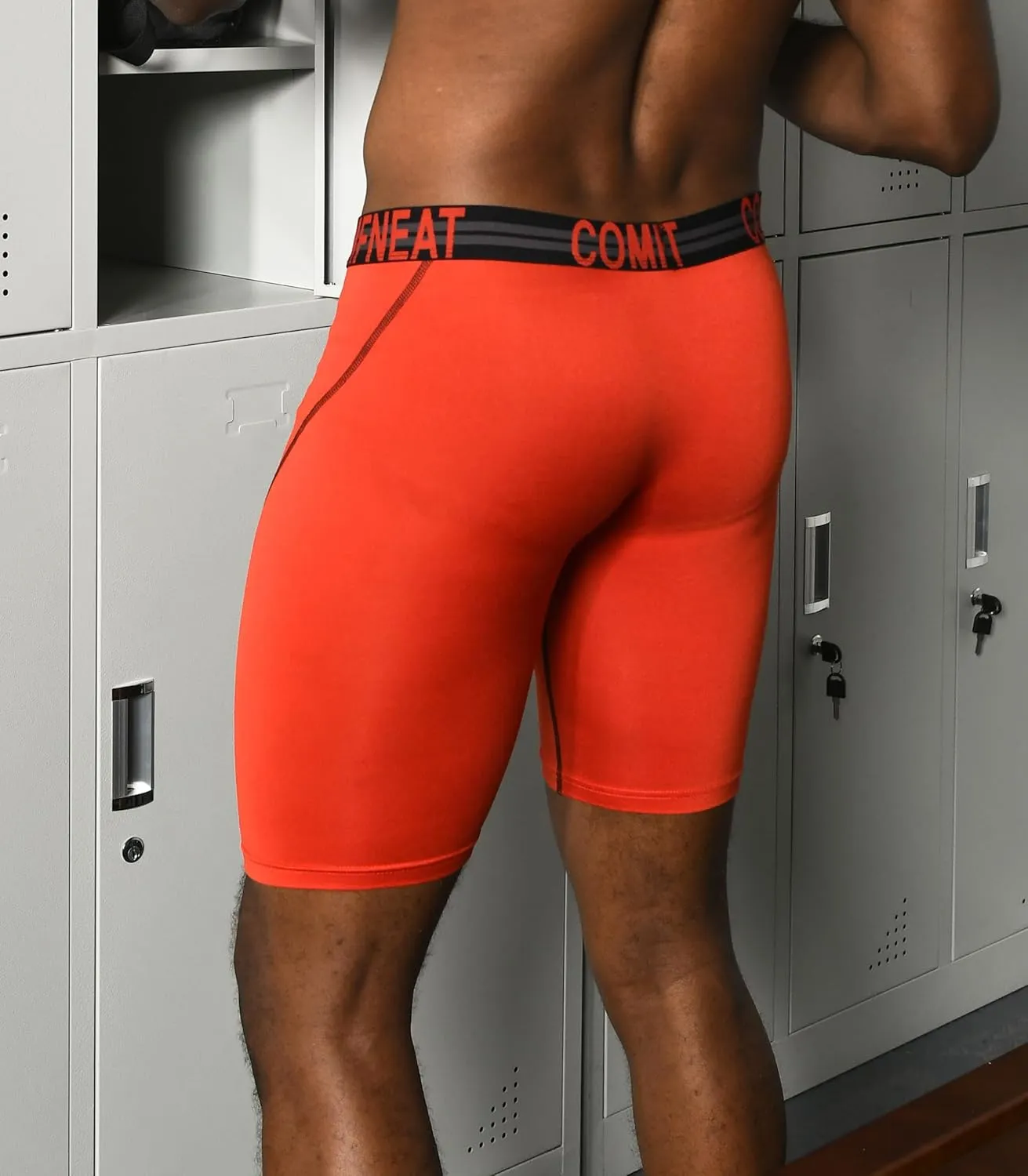 Comfneat Men's 9" Long Boxer Briefs Sports Performance Breathable Underwear 4-Pack