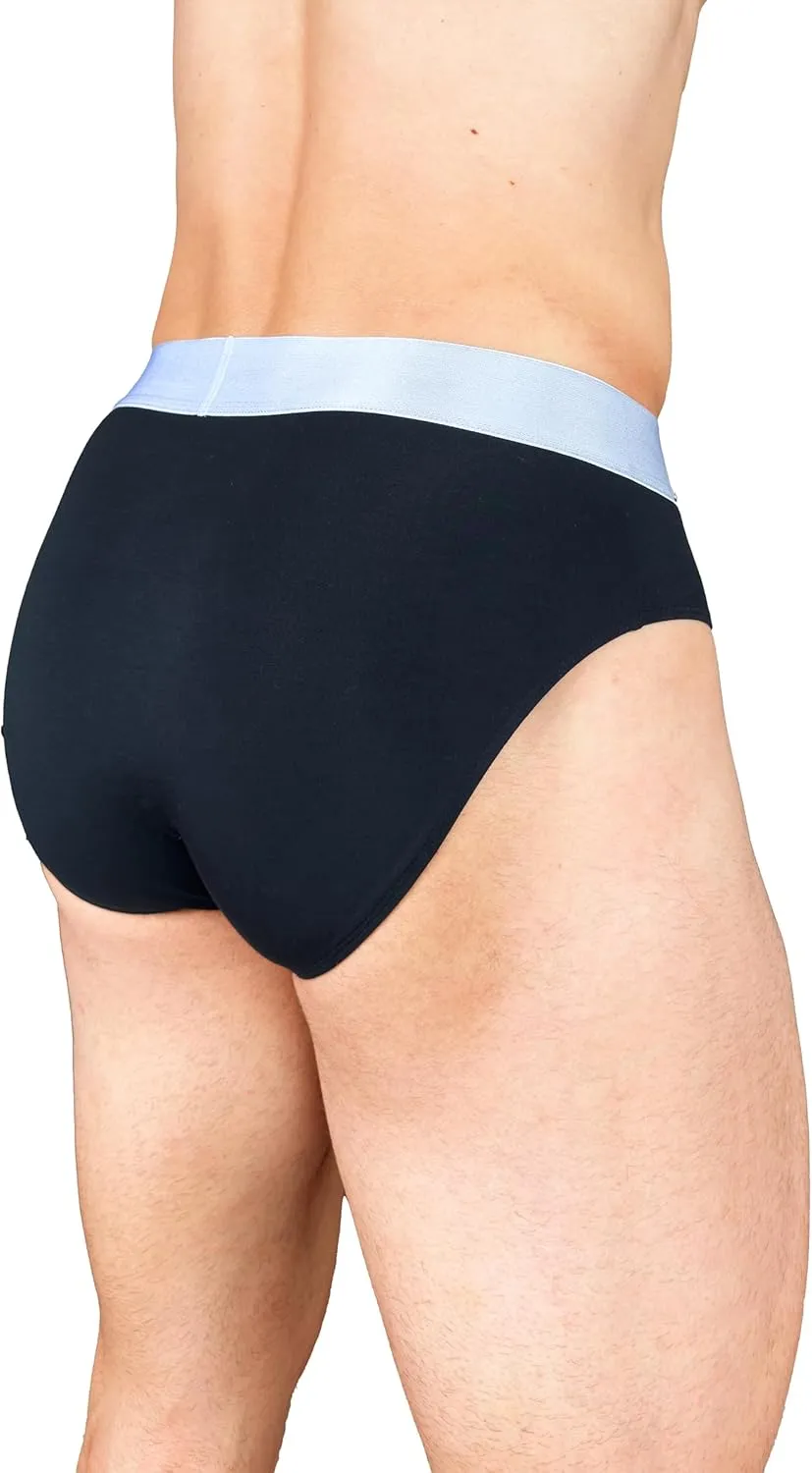 Comfortable, Ultra-Soft, Tag-Free, Breathable, Men's Briefs. Moisture Wicking Men's Underwear (4-Pack)