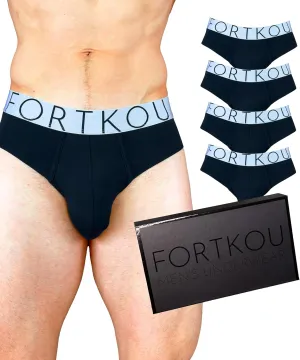 Comfortable, Ultra-Soft, Tag-Free, Breathable, Men's Briefs. Moisture Wicking Men's Underwear (4-Pack)