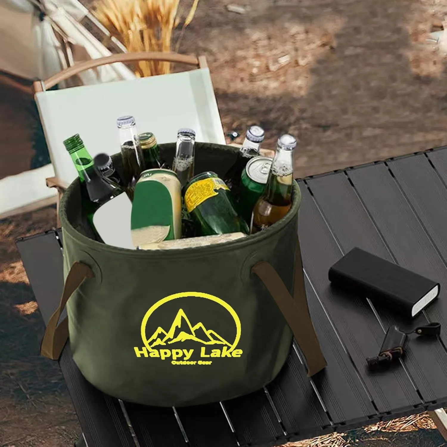Compact Travel Laundry Bucket Leak-Proof Outdoor Collapsible Portable Camping Water Container with Reinforced Handle Strong Load-Bearing