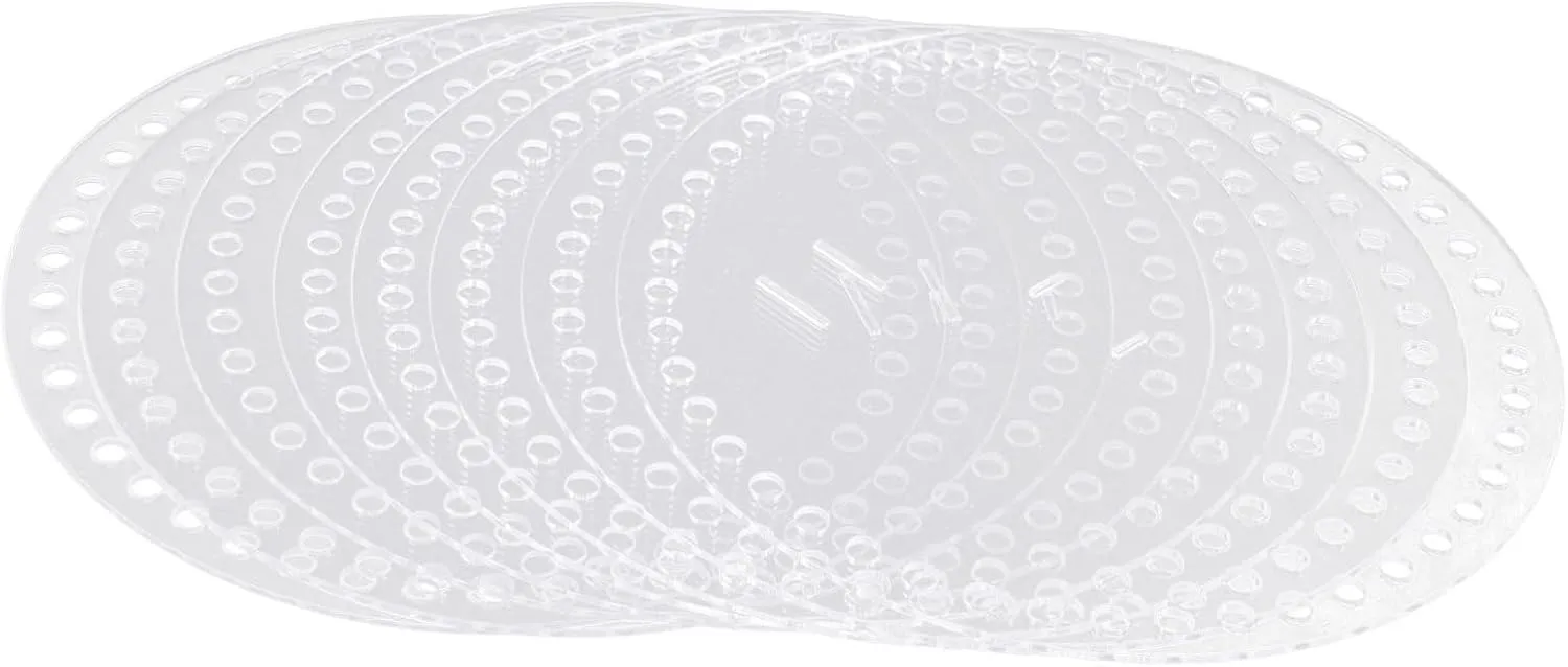 CORHAD 8pcs Transparent Acrylic Round Boards for DIY Woven Bags Durable Bag Accessories for Crochet Weaving Projects Smooth Edges for Handmade Clutches Messenger Bags