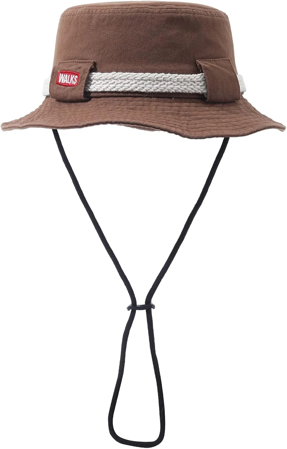 Cotton Boonie Hat Safari Sun Hats Sun Protection Fishing Hat Foldable Bucket Hat with Chin Strap for Hiking Camping