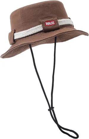 Cotton Boonie Hat Safari Sun Hats Sun Protection Fishing Hat Foldable Bucket Hat with Chin Strap for Hiking Camping