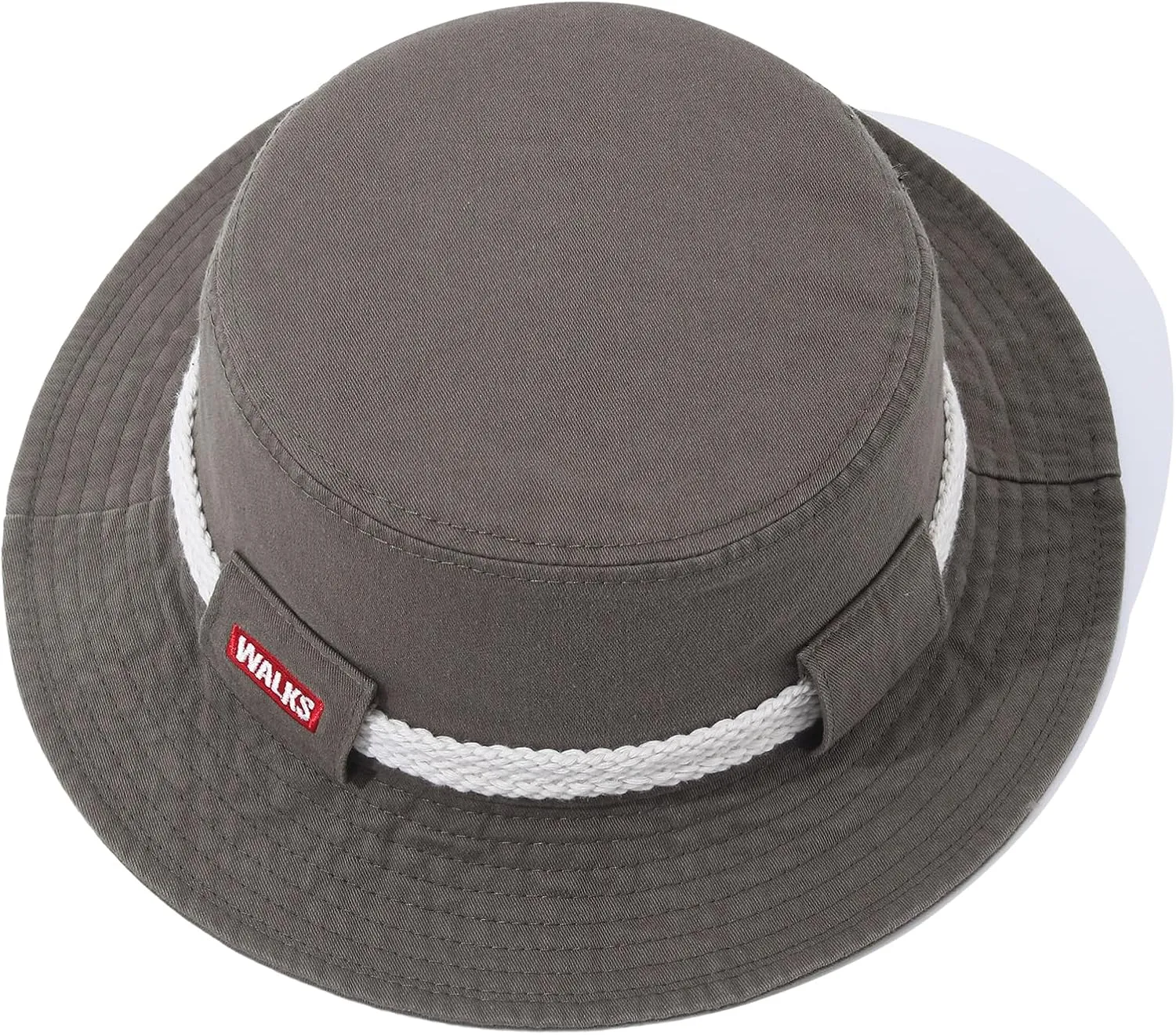 Cotton Boonie Hat Safari Sun Hats Sun Protection Fishing Hat Foldable Bucket Hat with Chin Strap for Hiking Camping